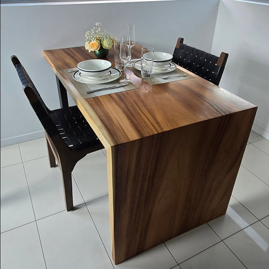 Compact Solid Wood Dining Table – Minimalist Style for Two (Price per Table)